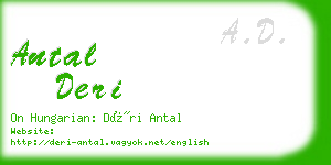 antal deri business card